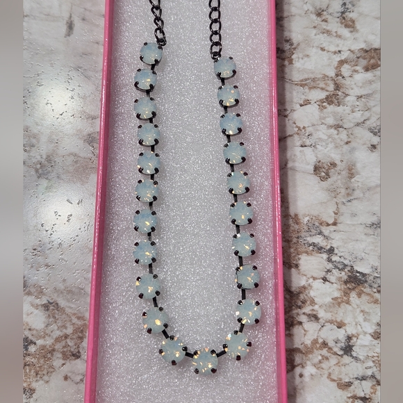 Swarovski Jewelry - NWOT Swarovski Opalite Tennis Earrings And Necklace